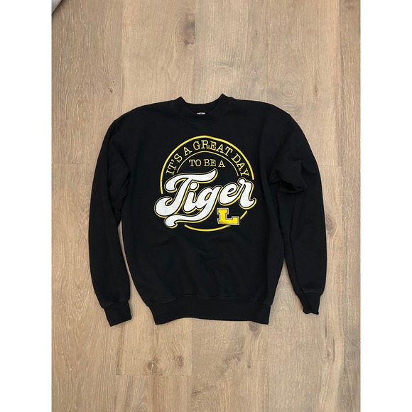 Gildan Other - Black & Gold Tigers Sweatshirt Youth Large Crewneck Pullover- Loreauville